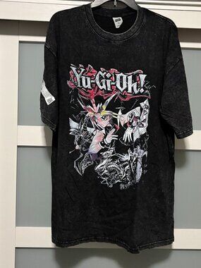 Digiprint Heather Black Yu-gi-oh Screen print T-shirt  sz XL S/S NEW